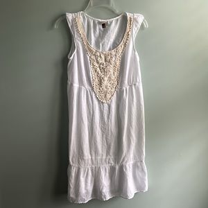 NWOT Sonoma Life+Style White Summer Dress with Removable Liner Small